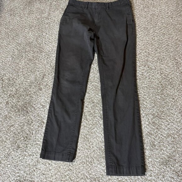 Banana Republic Fulton Chino Pants Mens 31x32 Gray Stretch Slim Fit Casual - Picture 1 of 11